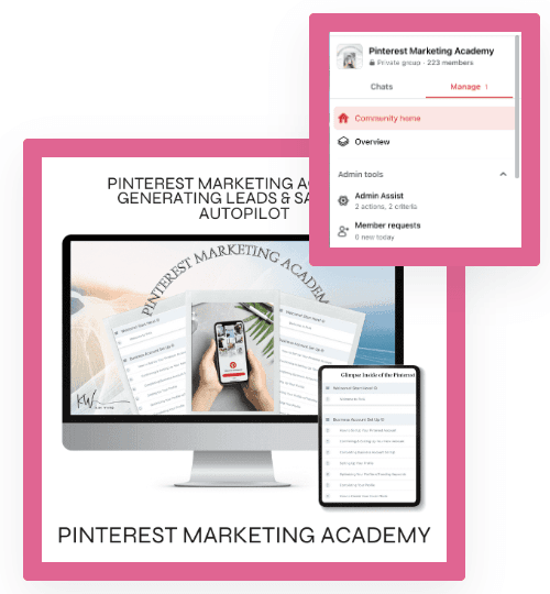 Digital marketing tools. image representing the pinterest marketing academy