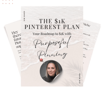 1K Pinterest plan cover of the pdf with the authors picture on the cover as well.