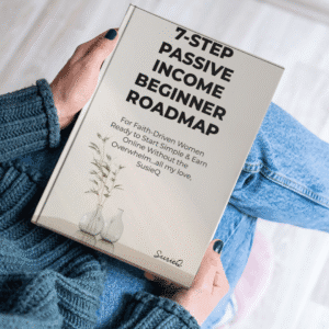 Best affiliate marketing programs. Passive income beginner roadmaap book, a person is sitting and holding it their hands