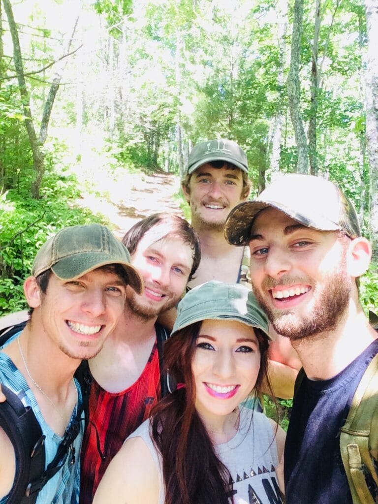 When life feels too heavy. This is a picture of Ryan and my youngest son and daughter and two of their friends. They went hiking in the woods that day.