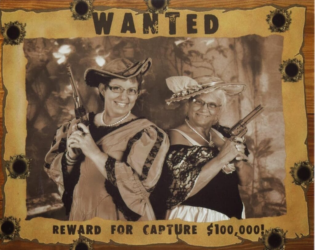happy heavenly birthday mom. we got this picture from a carnival cruise and thought it was the coolest! It's a wanted poster with her and I and it says below: reward for capture $100,000!