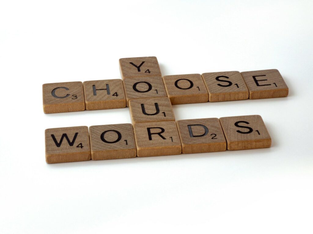 change your mindset. Choose your words tiles